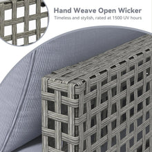 Load image into Gallery viewer, AECOJOY 7-Piece Patio Outdoor Furniture Set, Boho Outdoor Sectional Set, Grey&amp;Blue