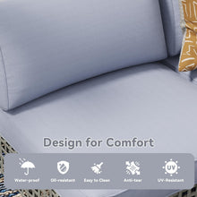 Load image into Gallery viewer, AECOJOY 7-Piece Patio Outdoor Furniture Set, Boho Outdoor Sectional Set, Grey&amp;Blue
