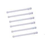 qinsou Cupboard Bars Tension Rods, 6 Pack Spring Tensions Rods 9.8 to 15.7 Inches Steel Adjustable Tension Curtain Rod Shower Rod Closet Rod Window